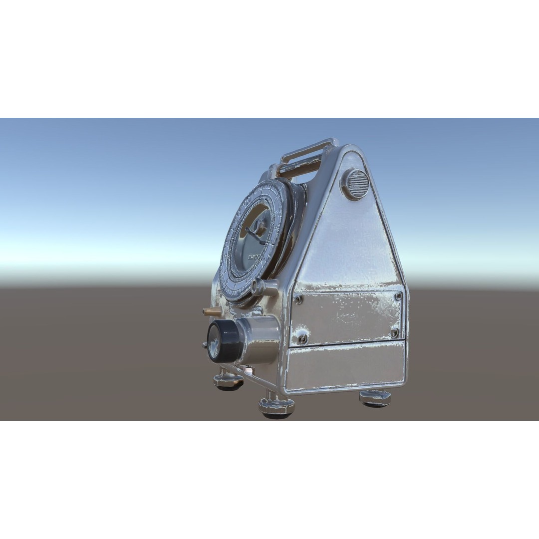Retro Analog Tachometer 3D Model – Low Poly PBR Game Asset, FBX - View 6