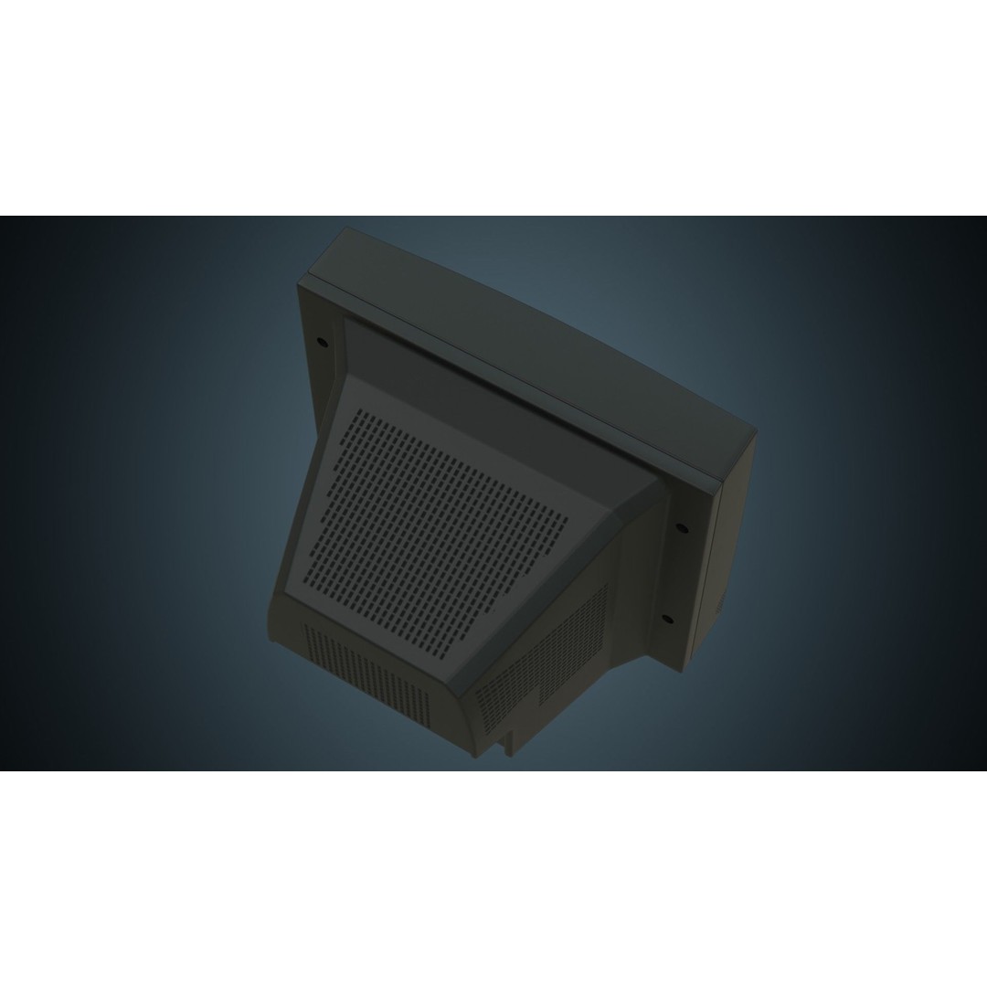 CRT Television 3D Model – Low Poly Vintage Design, FBX, OBJ - View 4