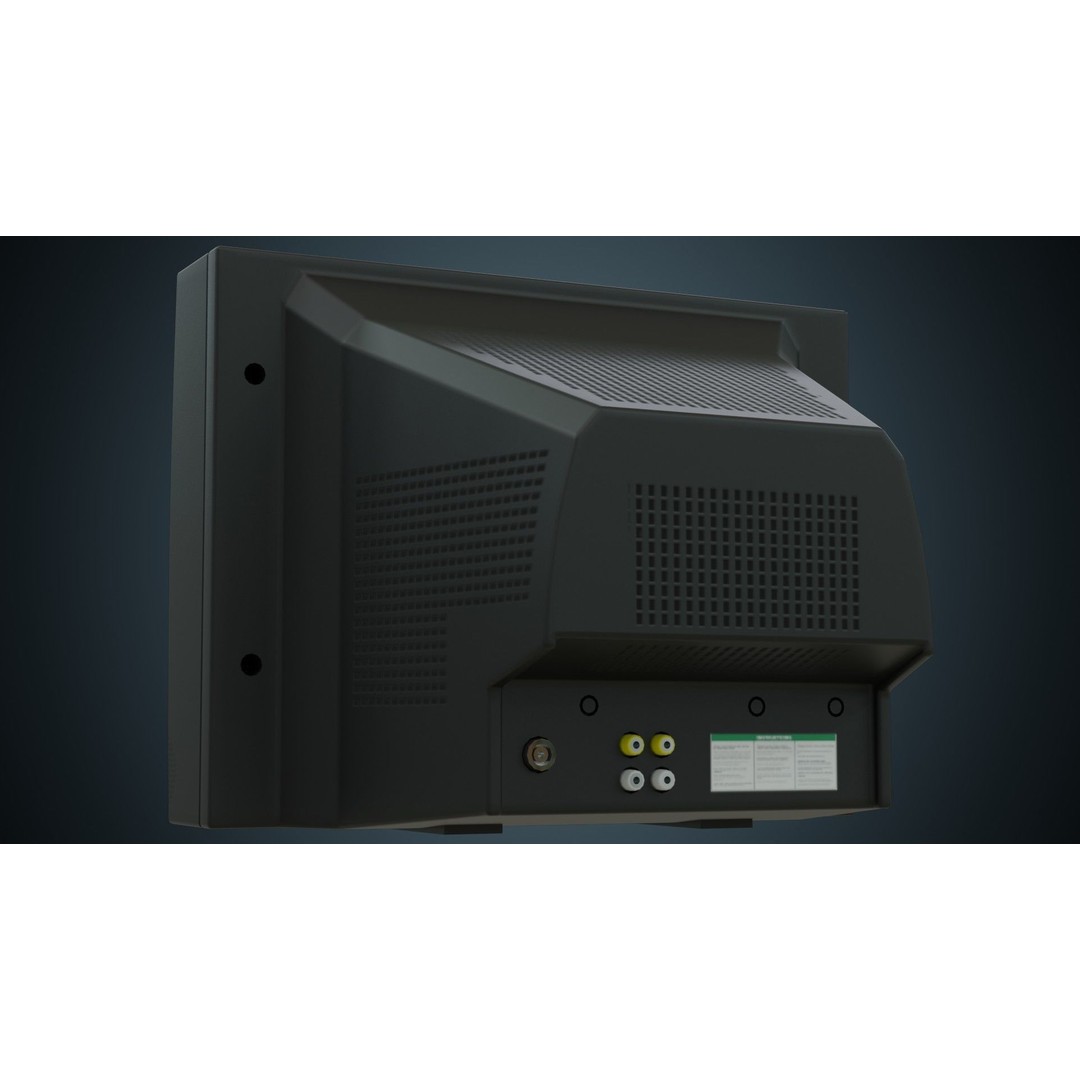 CRT Television 3D Model – Low Poly Vintage Design, FBX, OBJ - View 5