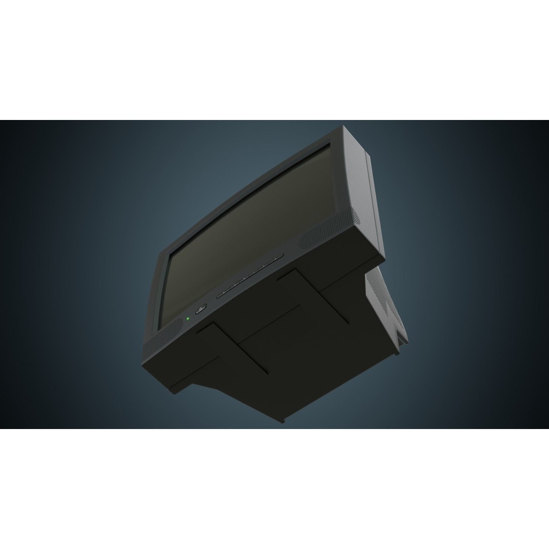 CRT Television 3D Model – Low Poly Vintage Design, FBX, OBJ - View 6