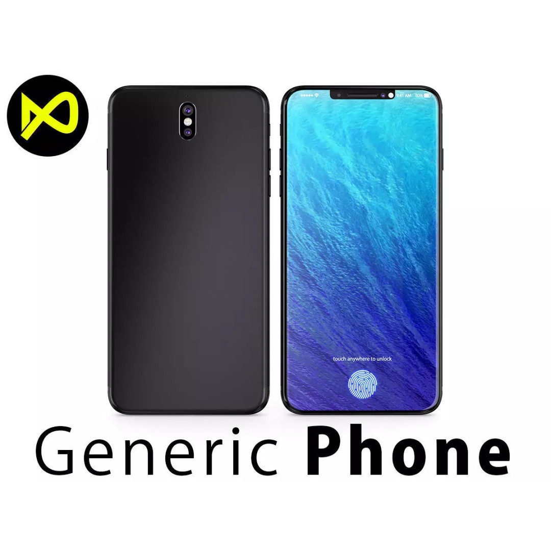 Generic Smartphone 3D Model – Realistic PBR Asset, FBX, OBJ, Game Ready - View 2