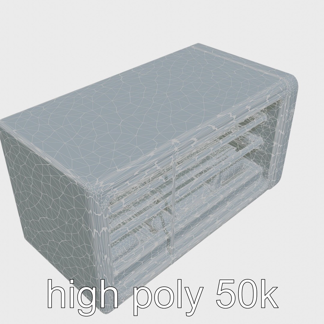 Bionic Refrigerator 3D Model – Low Poly PBR Game Asset, FBX