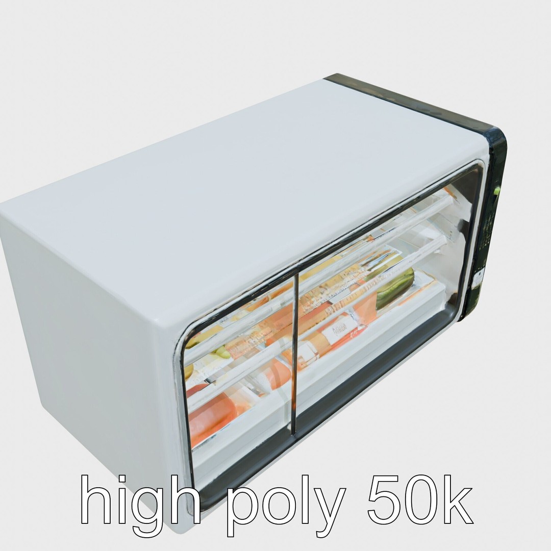 Bionic Refrigerator 3D Model – Low Poly PBR Game Asset, FBX - View 10