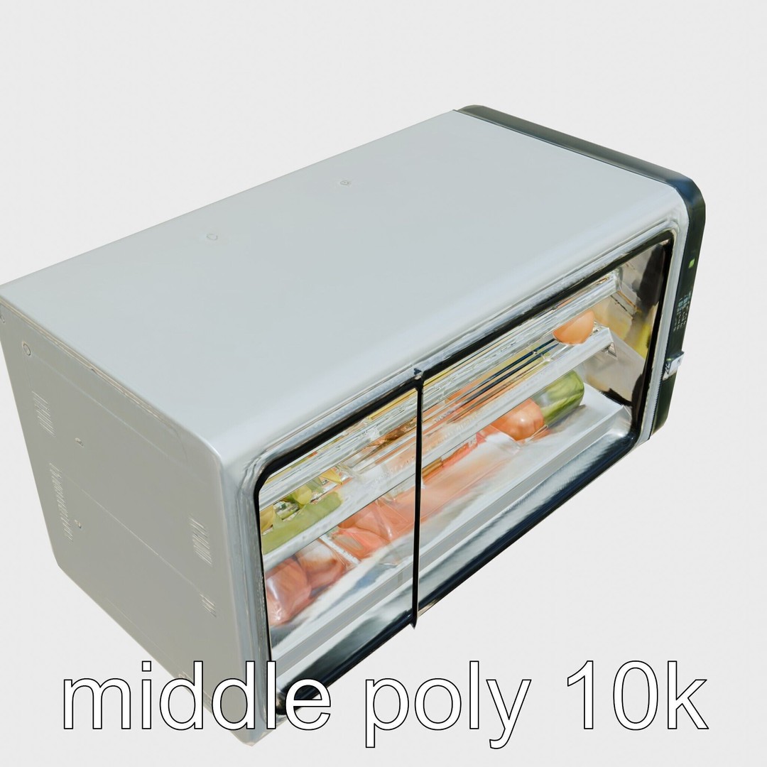 Bionic Refrigerator 3D Model – Low Poly PBR Game Asset, FBX - View 11