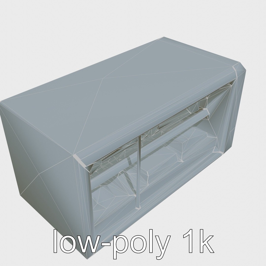 Bionic Refrigerator 3D Model – Low Poly PBR Game Asset, FBX - View 12