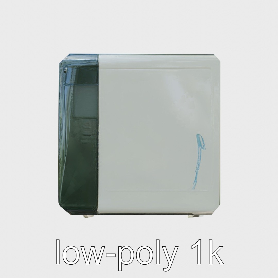 Bionic Refrigerator 3D Model – Low Poly PBR Game Asset, FBX - View 14