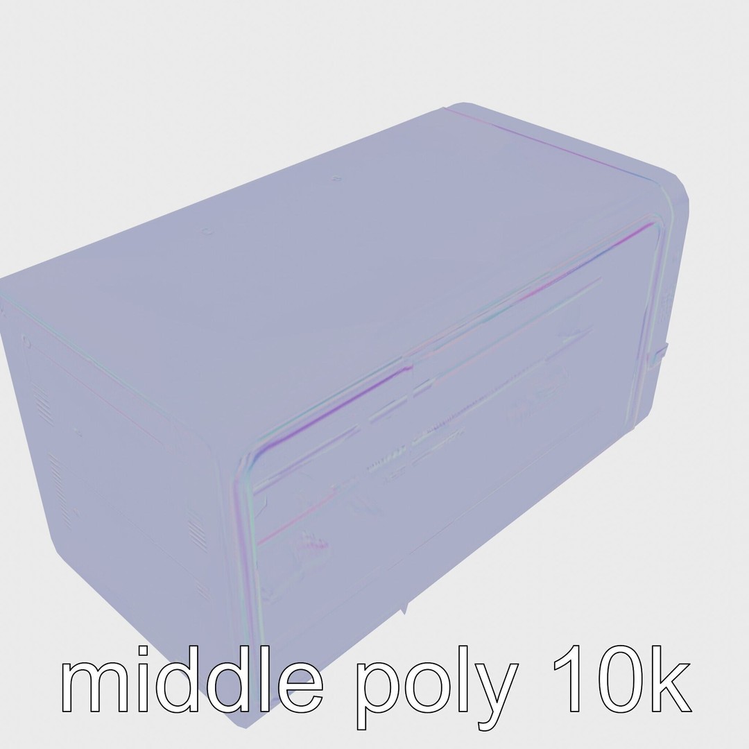 Bionic Refrigerator 3D Model – Low Poly PBR Game Asset, FBX - View 15