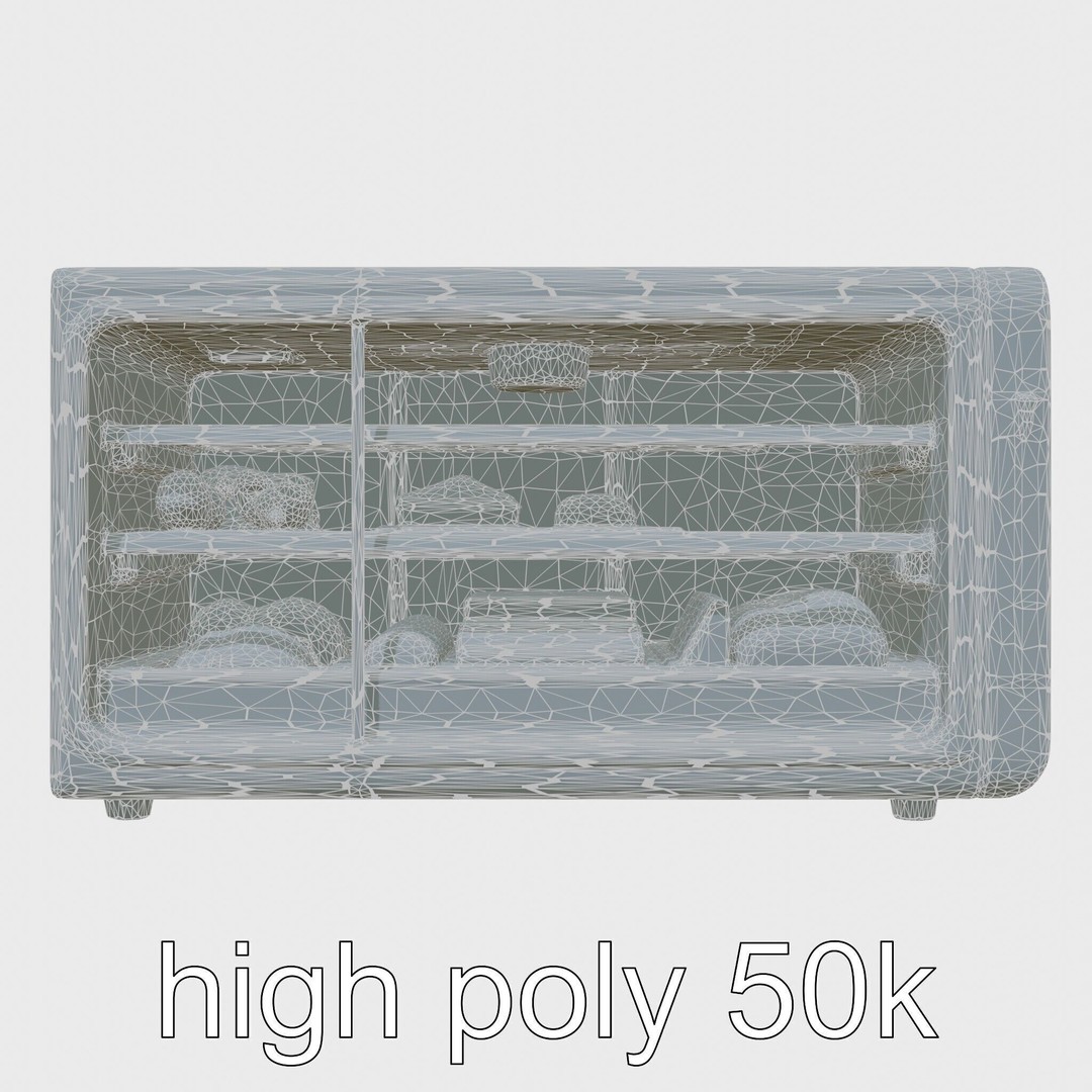 Bionic Refrigerator 3D Model – Low Poly PBR Game Asset, FBX - View 21