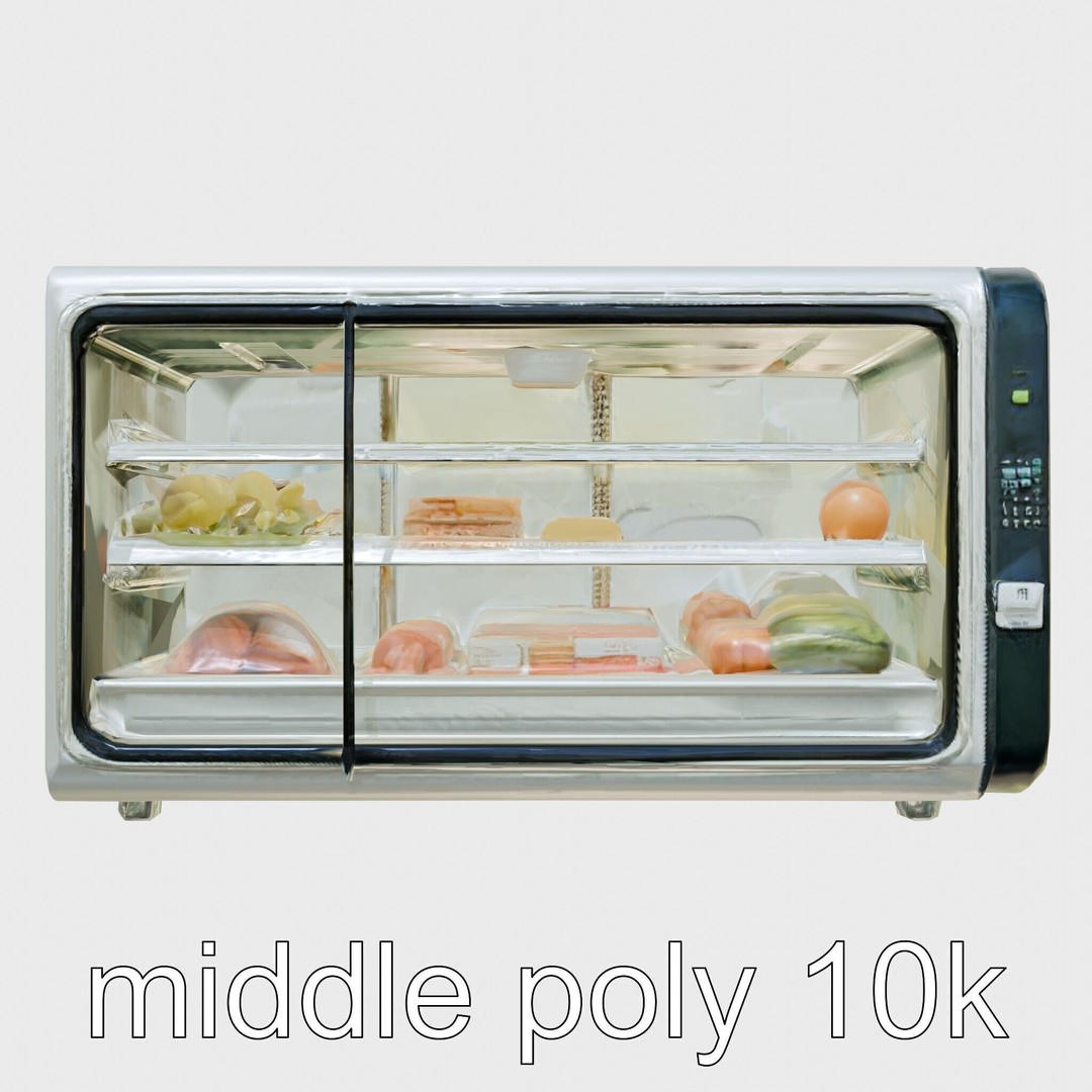 Bionic Refrigerator 3D Model – Low Poly PBR Game Asset, FBX - View 23