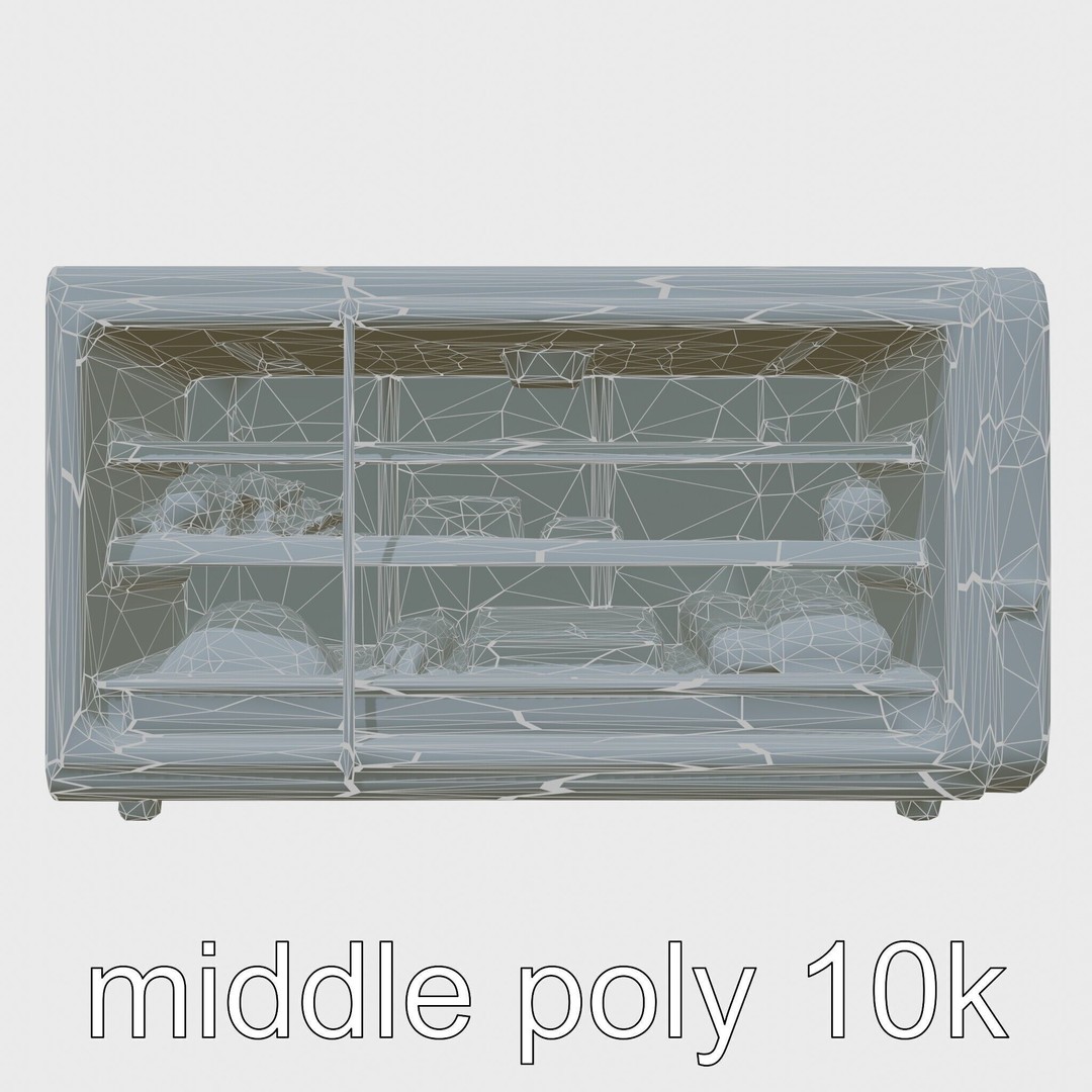 Bionic Refrigerator 3D Model – Low Poly PBR Game Asset, FBX - View 27