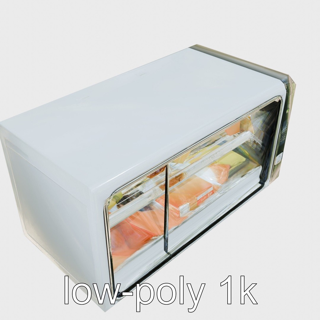 Bionic Refrigerator 3D Model – Low Poly PBR Game Asset, FBX - View 9