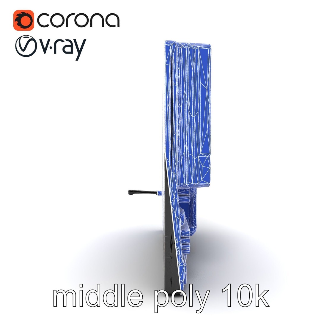 Futuristic Motherboard 3D Model – Low Poly Modular Design, FBX - View 17