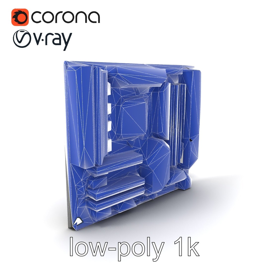 Futuristic Motherboard 3D Model – Low Poly Modular Design, FBX - View 8