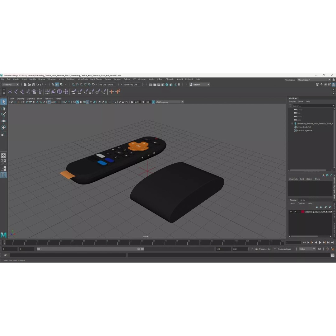Streaming Device 3D Model – High Poly Digital Media Player with Remote - View 17
