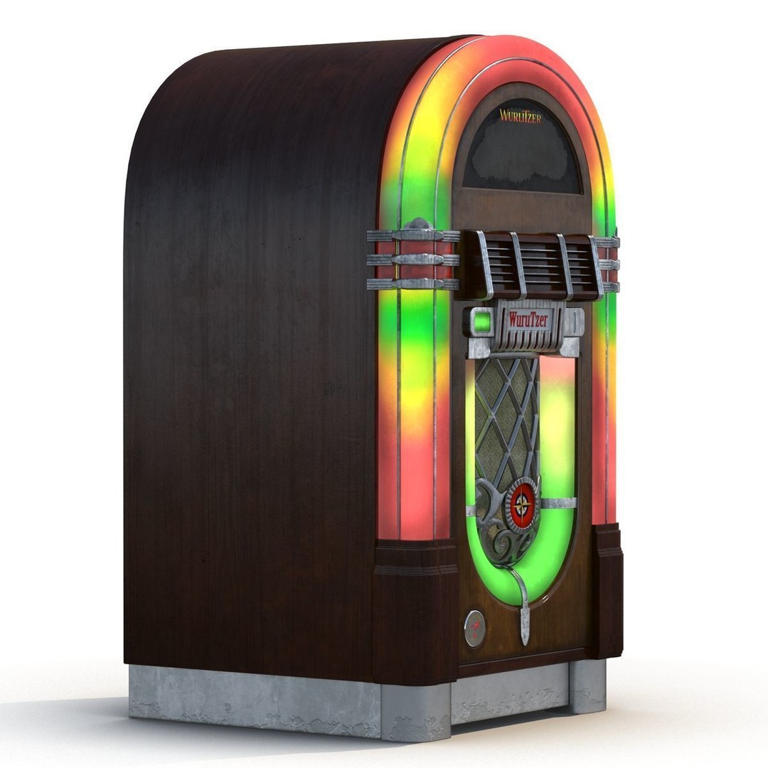 Jukebox 3D Model – Vintage Retro Music Player with PBR Textures - View 10