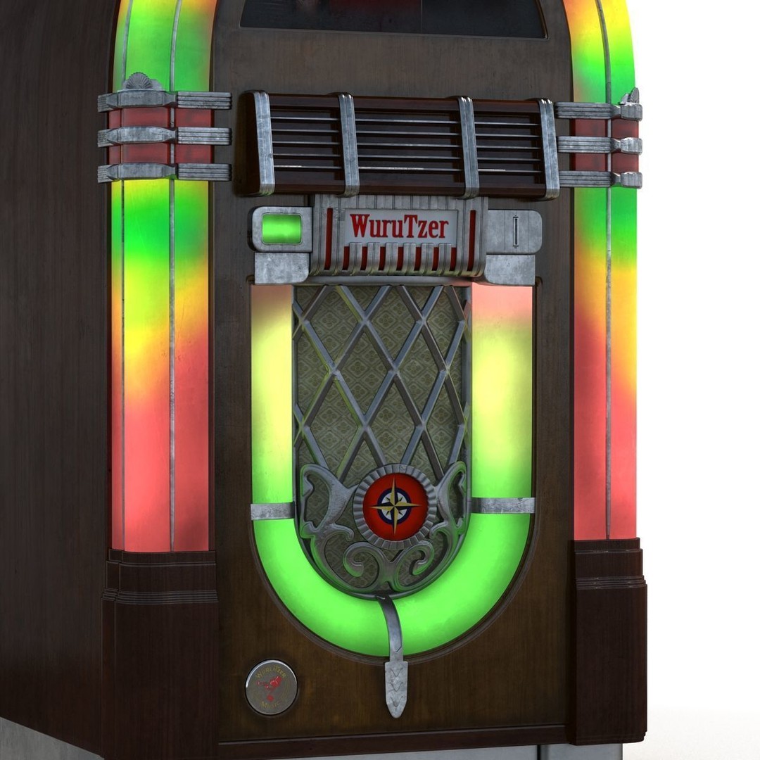 Jukebox 3D Model – Vintage Retro Music Player with PBR Textures - View 13