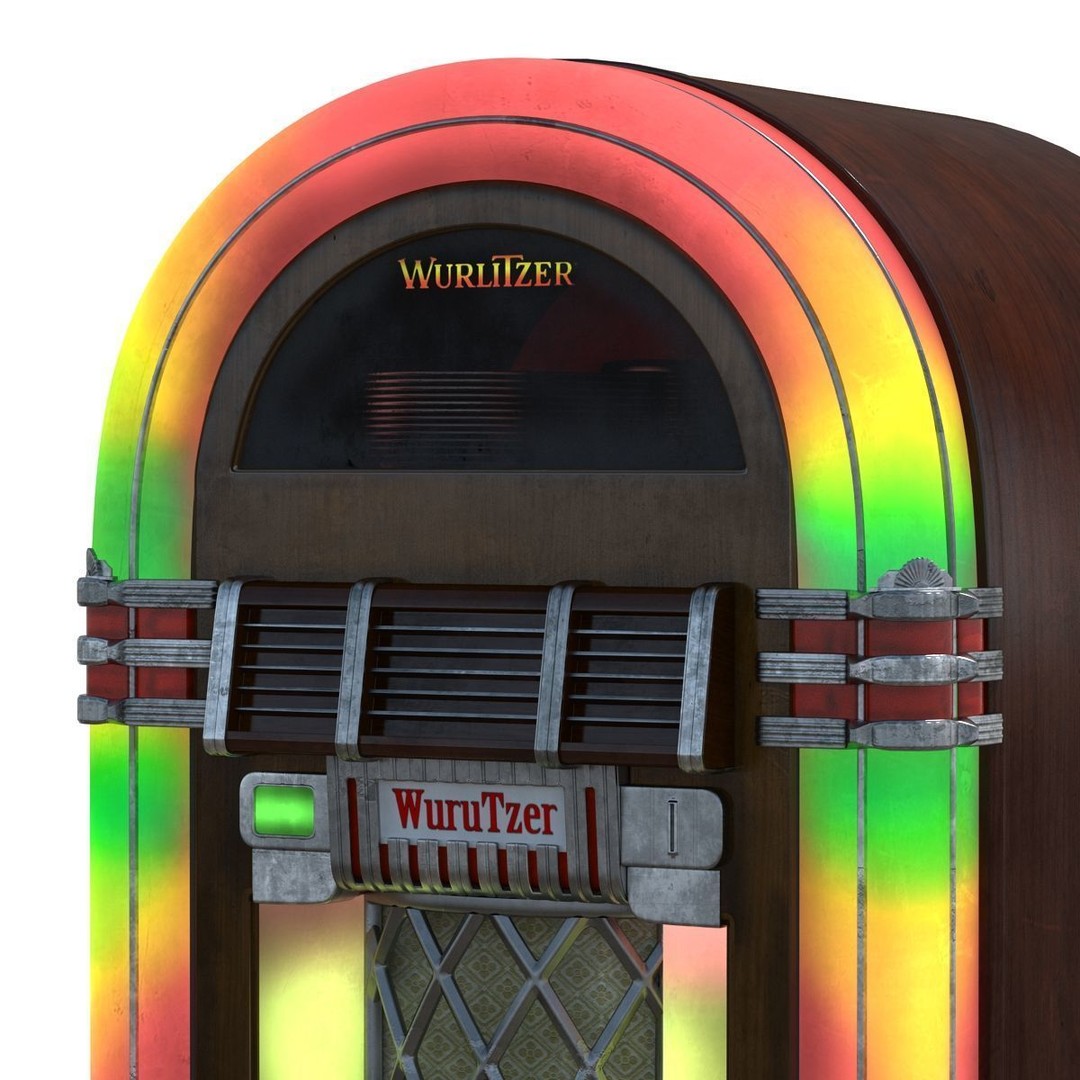 Jukebox 3D Model – Vintage Retro Music Player with PBR Textures - View 14