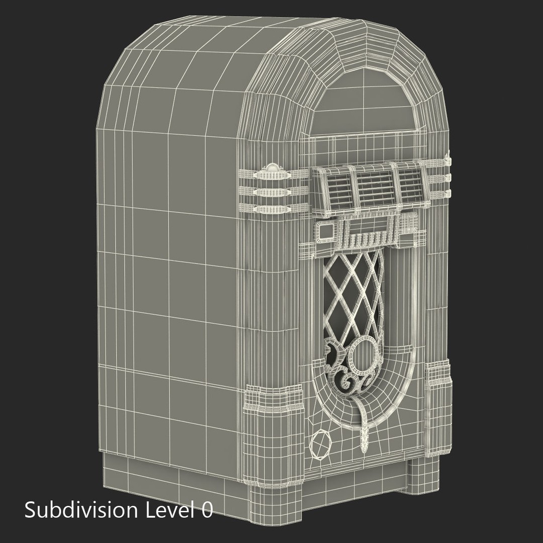 Jukebox 3D Model – Vintage Retro Music Player with PBR Textures - View 17