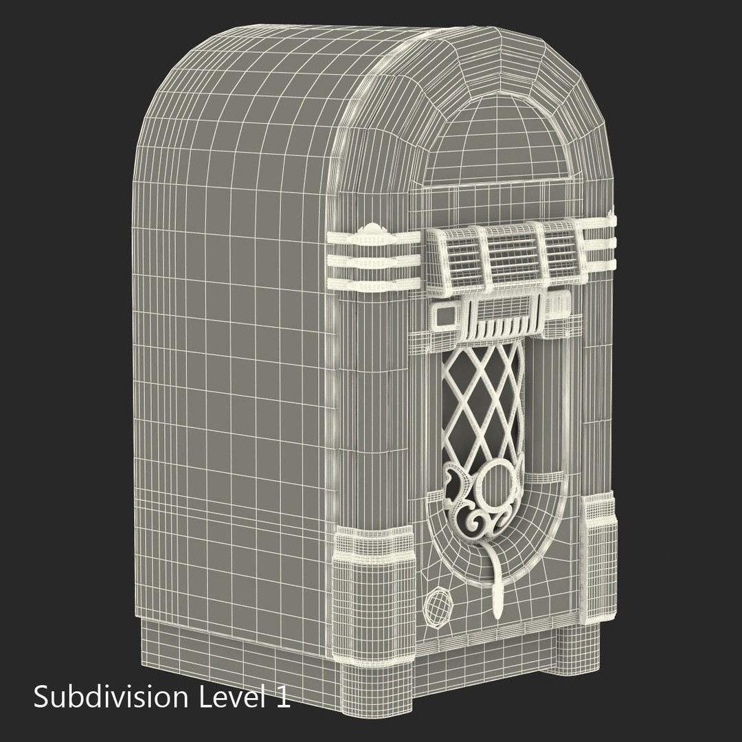 Jukebox 3D Model – Vintage Retro Music Player with PBR Textures - View 18