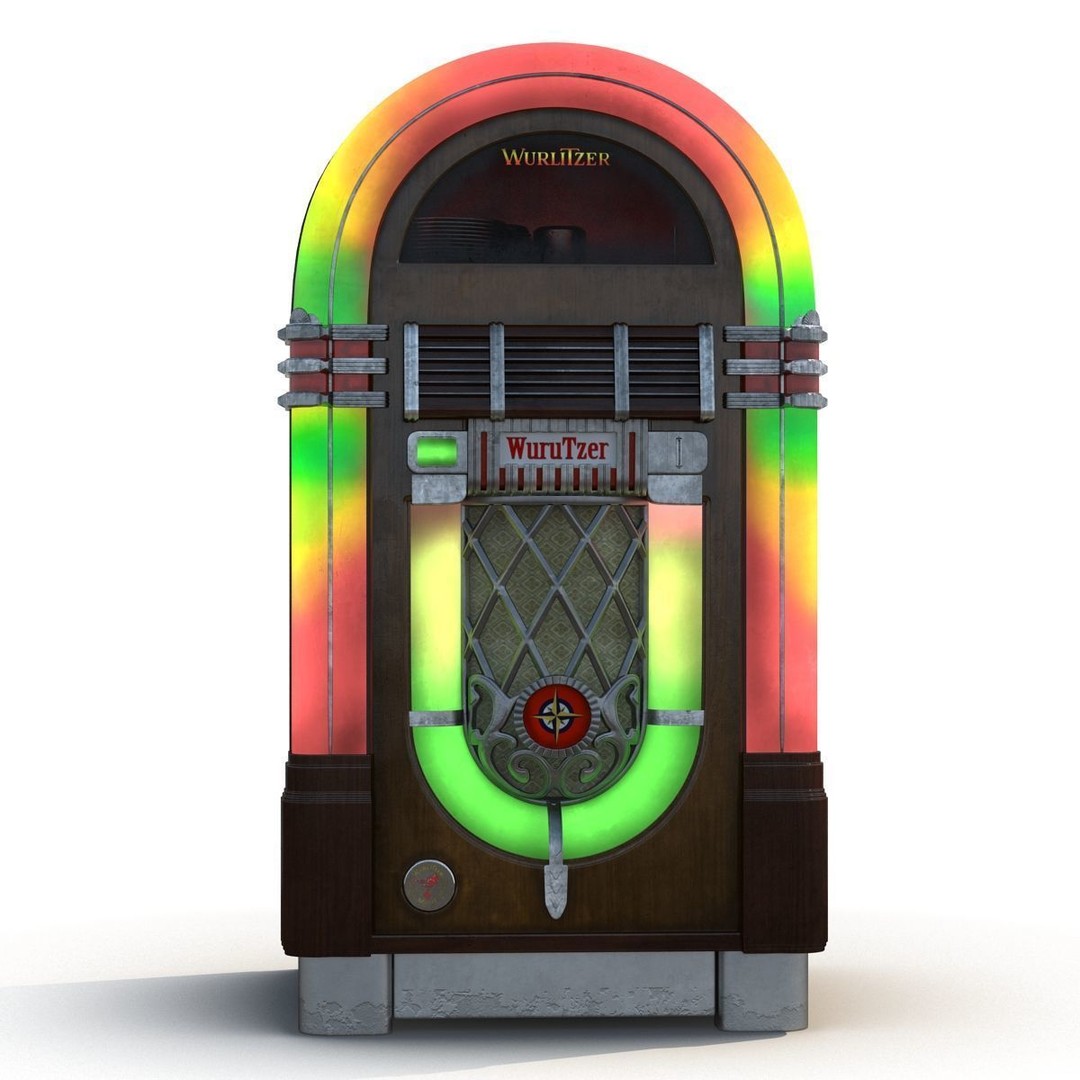 Jukebox 3D Model – Vintage Retro Music Player with PBR Textures - View 2