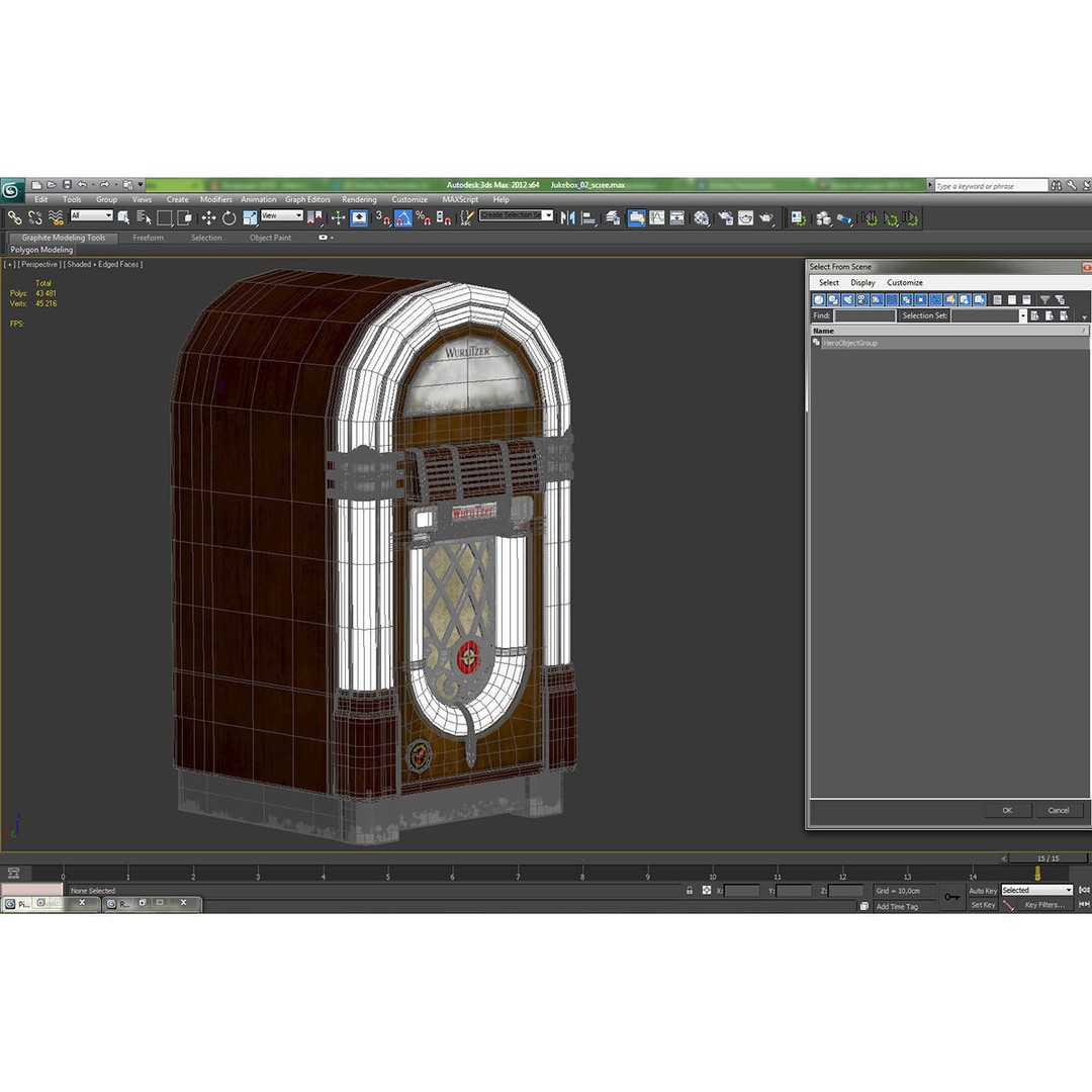 Jukebox 3D Model – Vintage Retro Music Player with PBR Textures - View 27