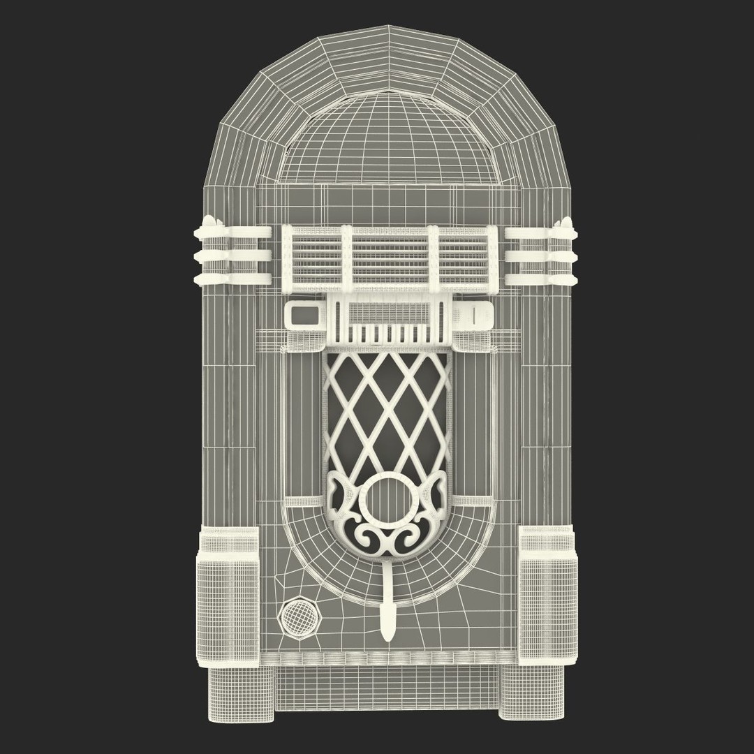 Jukebox 3D Model – Vintage Retro Music Player with PBR Textures - View 29