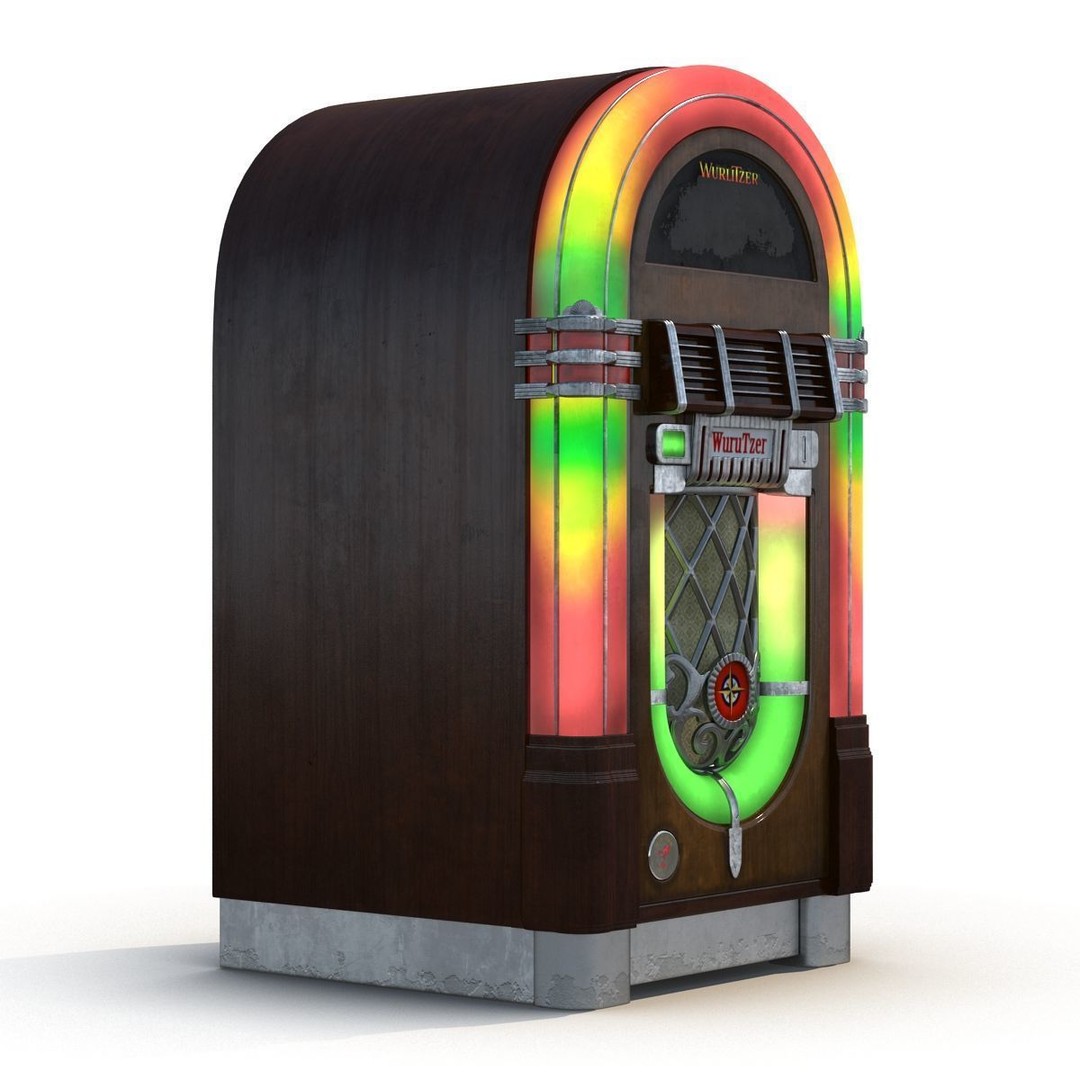 Jukebox 3D Model – Vintage Retro Music Player with PBR Textures - View 3