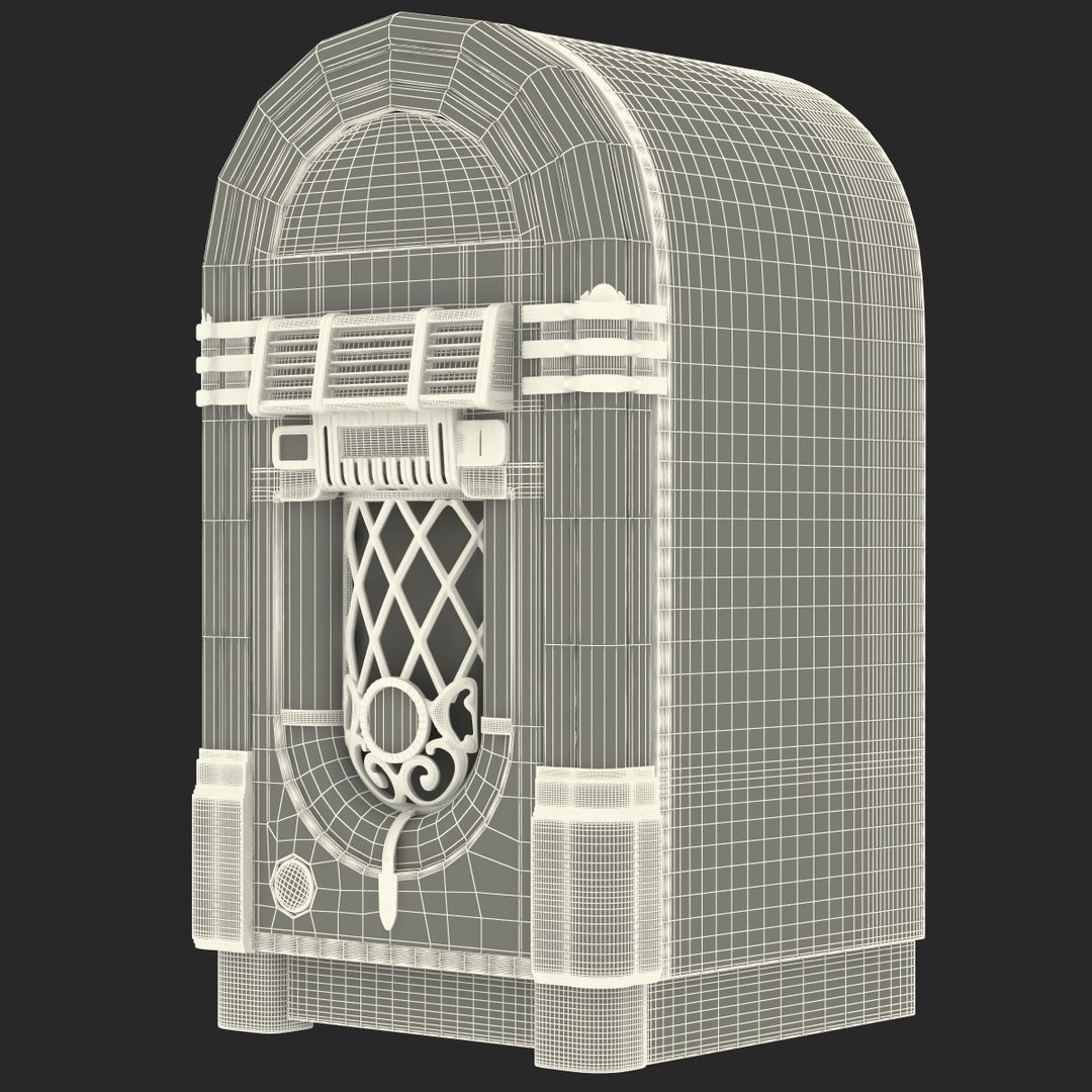 Jukebox 3D Model – Vintage Retro Music Player with PBR Textures - View 30