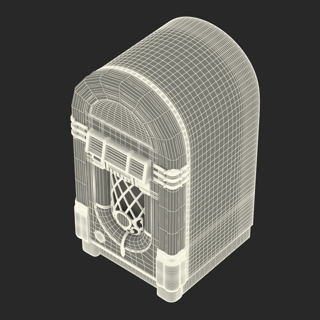 Jukebox 3D Model – Vintage Retro Music Player with PBR Textures - View 31