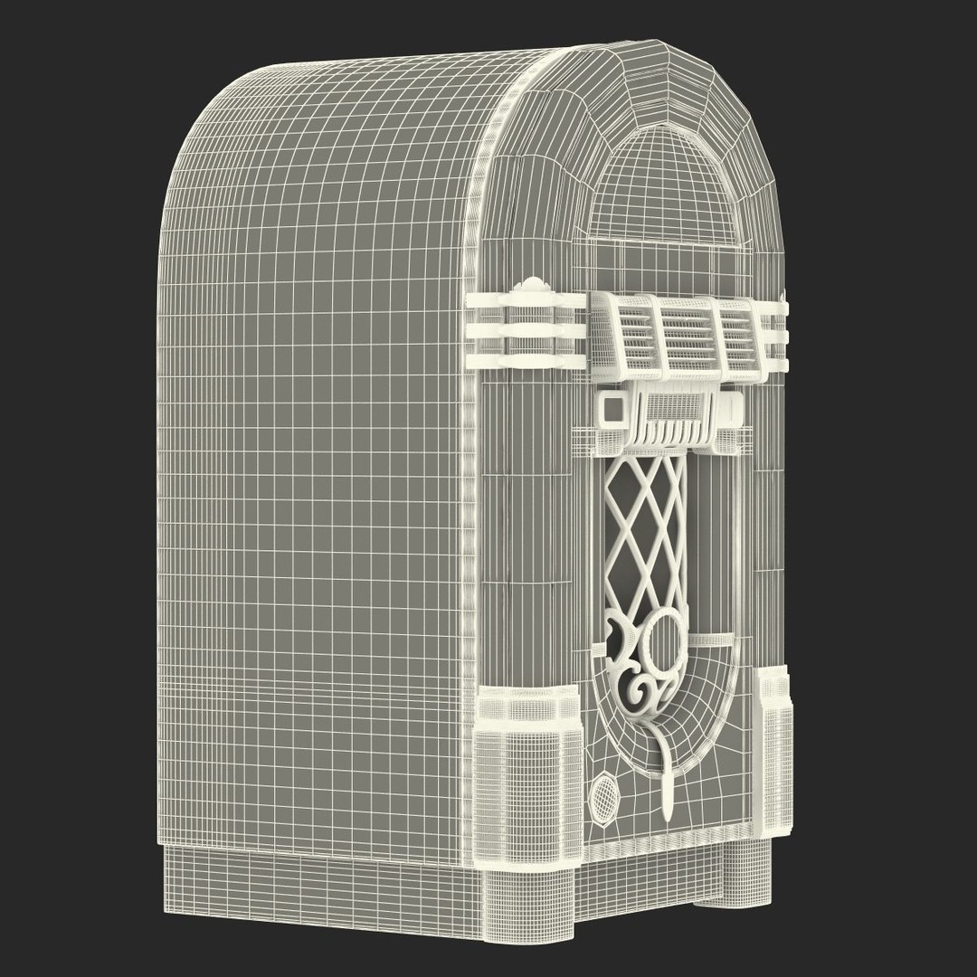 Jukebox 3D Model – Vintage Retro Music Player with PBR Textures - View 35