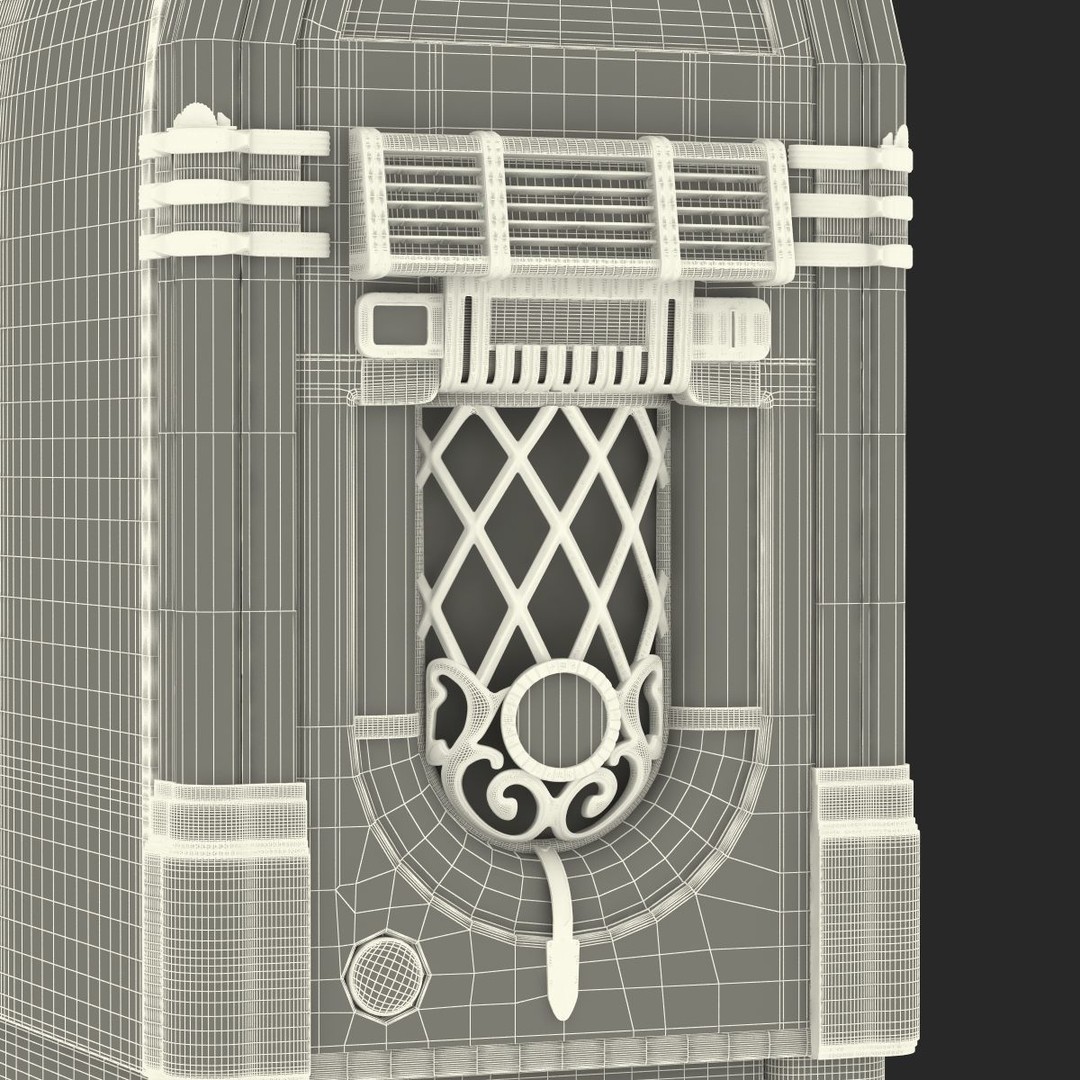 Jukebox 3D Model – Vintage Retro Music Player with PBR Textures - View 36