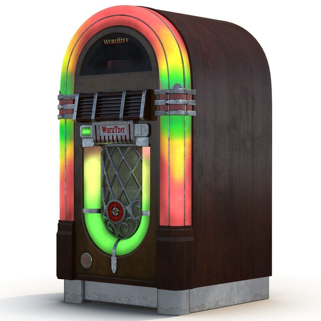 Jukebox 3D Model – Vintage Retro Music Player with PBR Textures - View 4