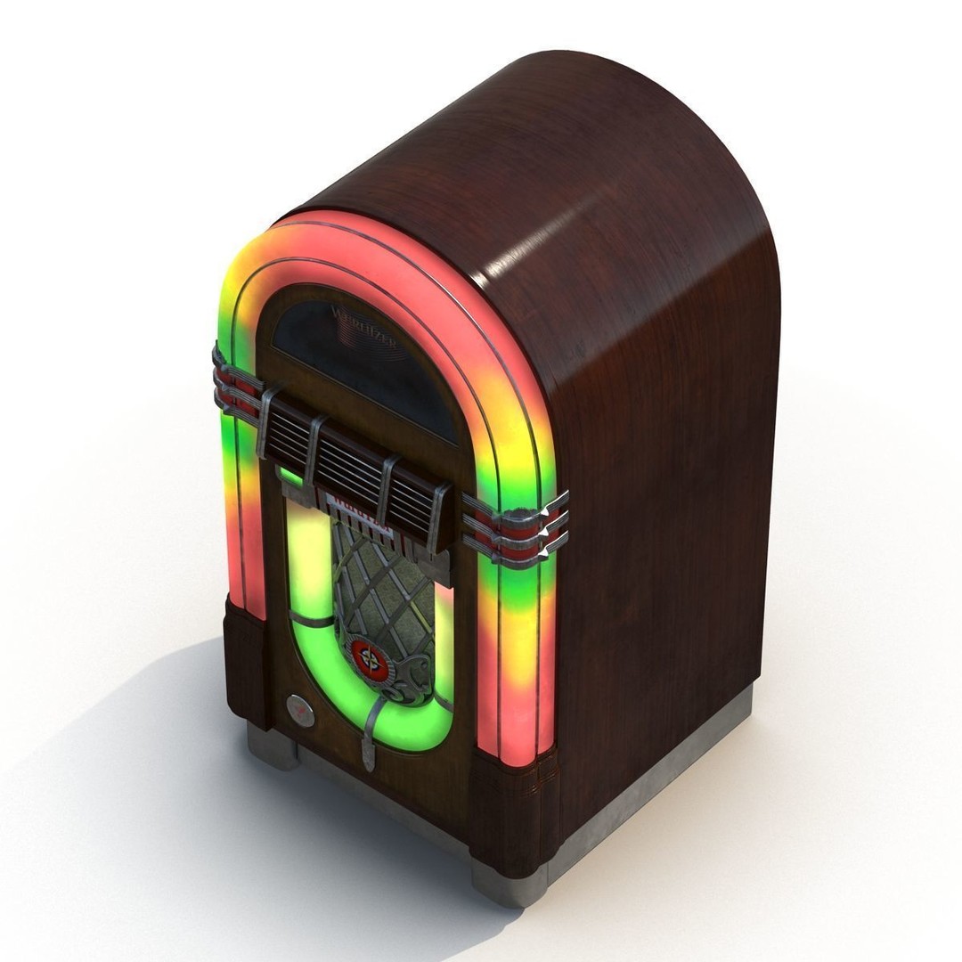 Jukebox 3D Model – Vintage Retro Music Player with PBR Textures - View 5