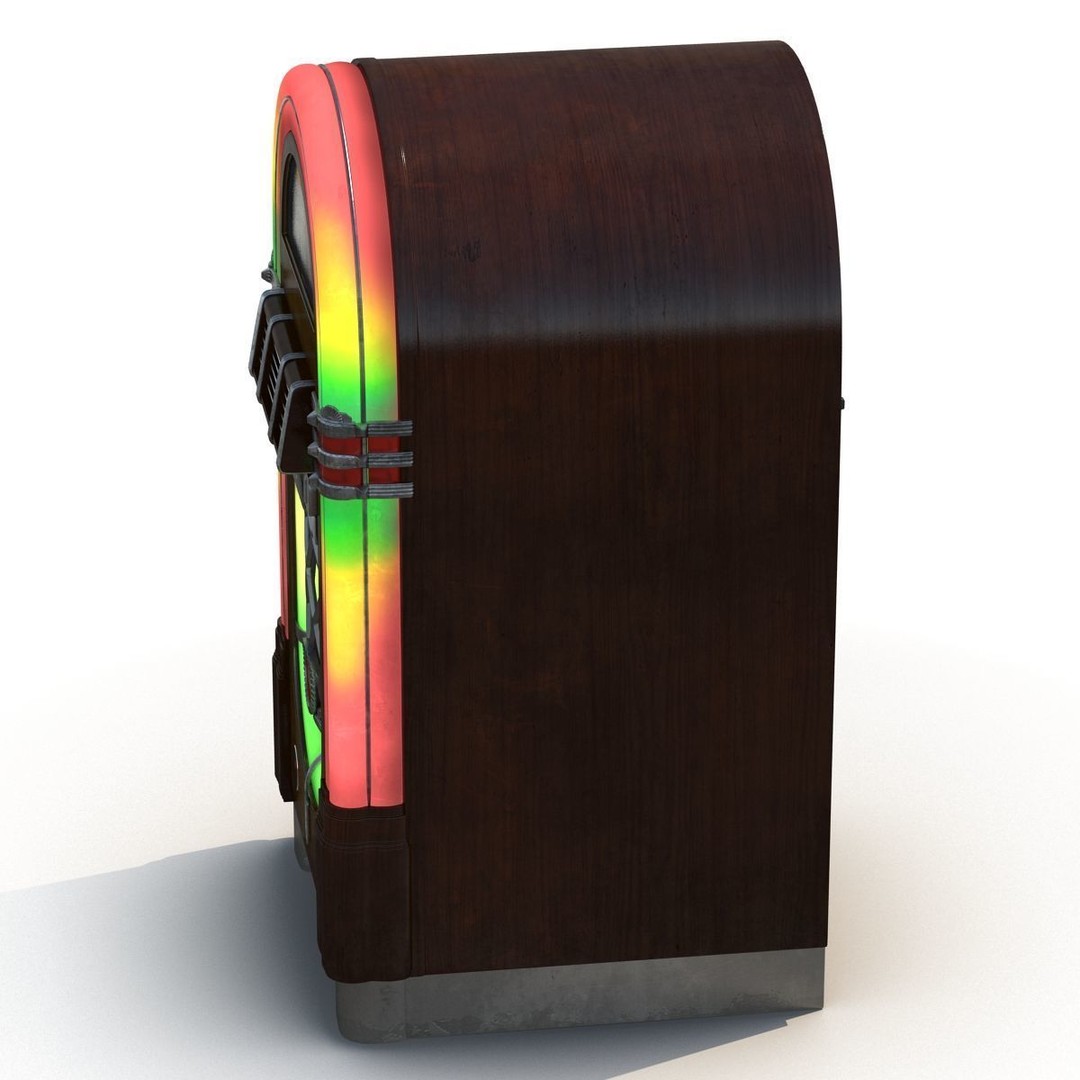 Jukebox 3D Model – Vintage Retro Music Player with PBR Textures - View 6
