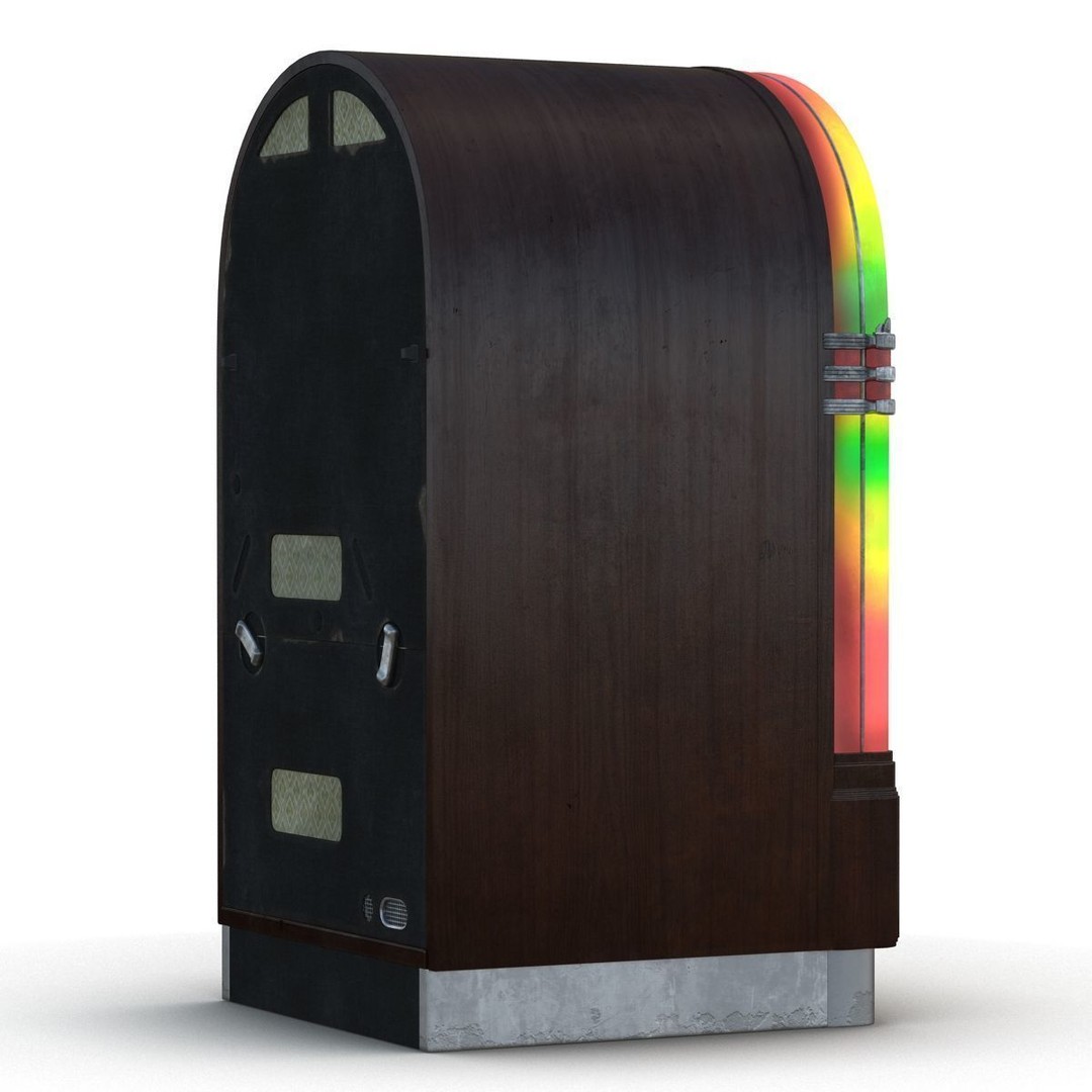 Jukebox 3D Model – Vintage Retro Music Player with PBR Textures - View 9