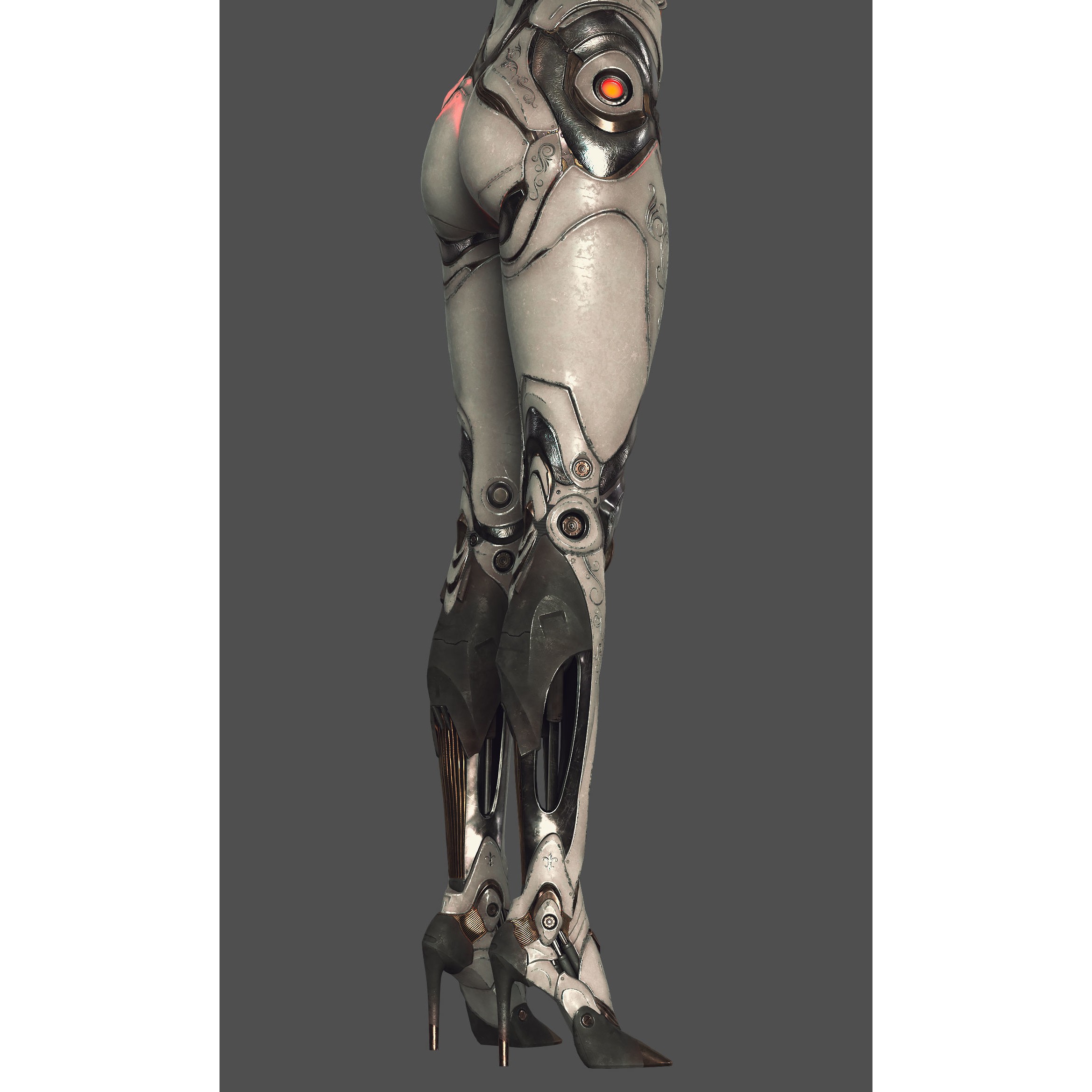 Cyberpunk Girl - Low-Poly Game-Ready 3D Model - View 6