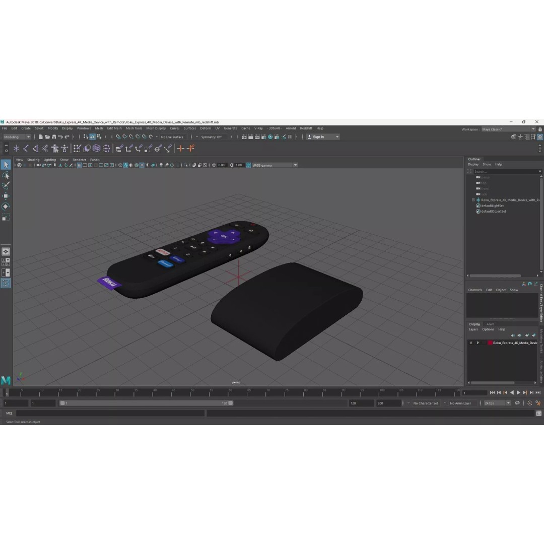 Roku Express 4K Media Device 3D Model – PBR Textured, FBX - View 16