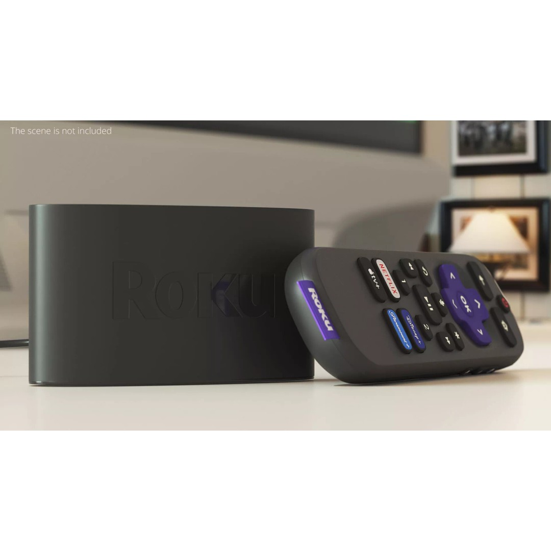 Roku Express 4K Media Device 3D Model – PBR Textured, FBX - View 3