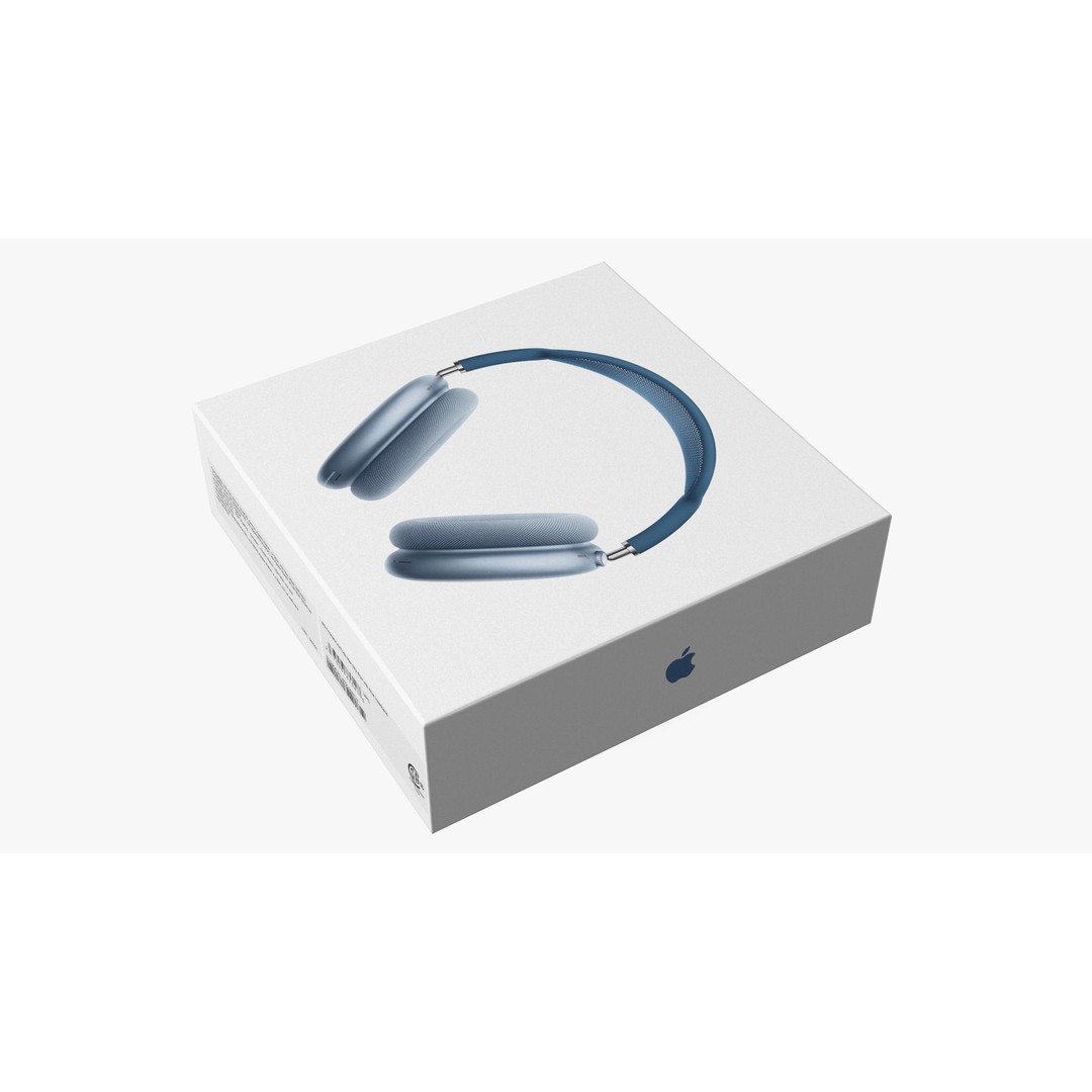 Box AirPods Max 3D Model – High Quality Cardboard Packaging Asset - View 2