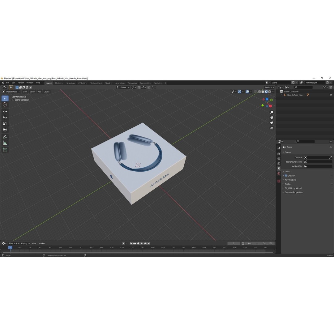 Box AirPods Max 3D Model – High Quality Cardboard Packaging Asset - View 23