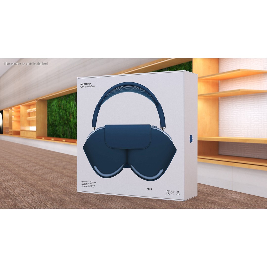 Box AirPods Max 3D Model – High Quality Cardboard Packaging Asset - View 5