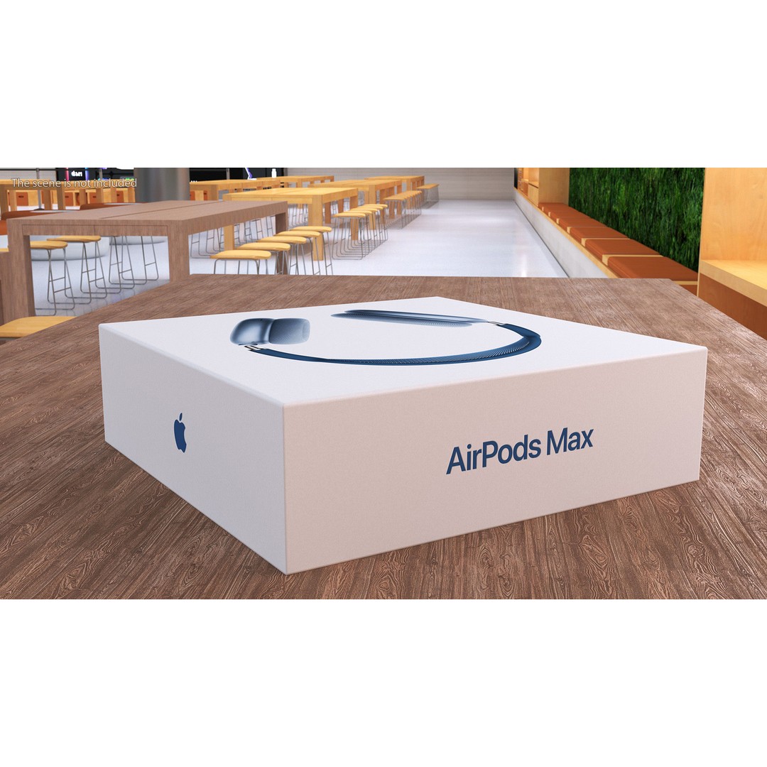 Box AirPods Max 3D Model – High Quality Cardboard Packaging Asset - View 7