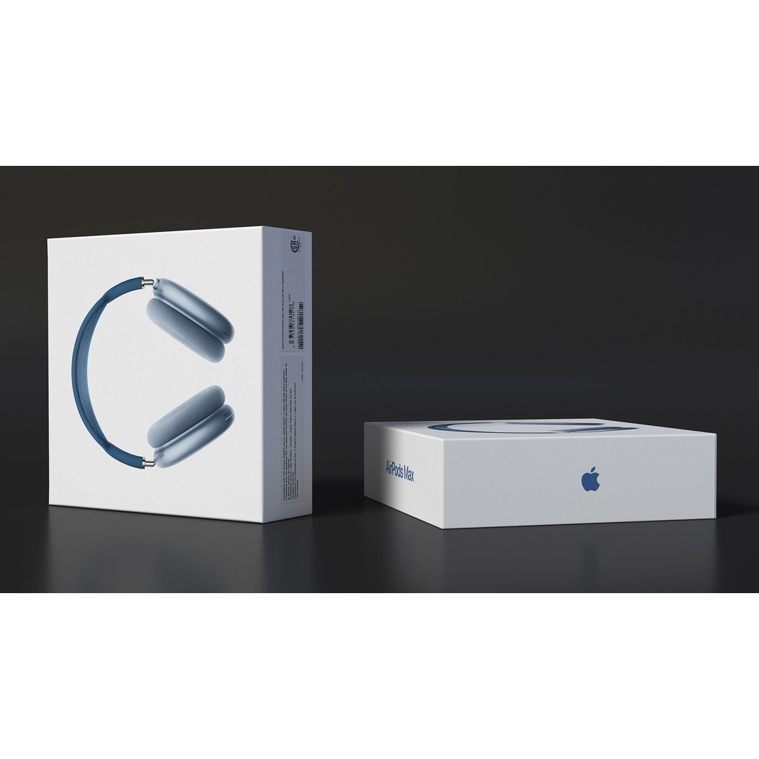 Box AirPods Max 3D Model – High Quality Cardboard Packaging Asset - View 9