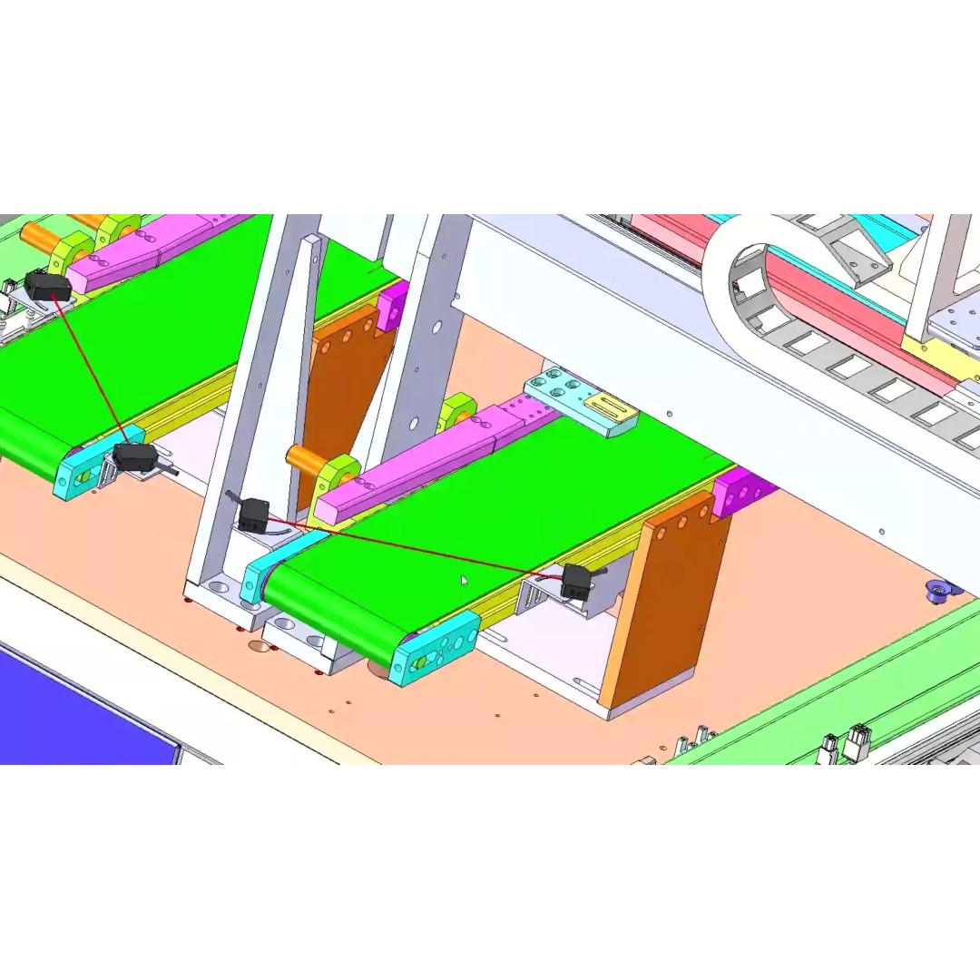 Automatic Easy Tear Tape Gluing Machine 3D Model – Industrial Automation Equipment, FBX - View 25