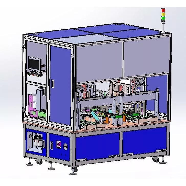 Automatic Easy Tear Tape Gluing Machine 3D Model – Industrial Automation Equipment, FBX - View 4