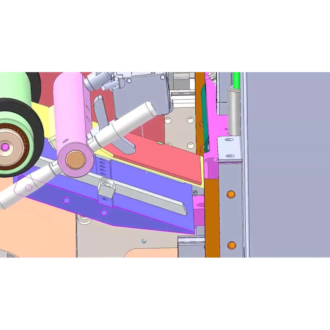 Automatic Easy Tear Tape Gluing Machine 3D Model – Industrial Automation Equipment, FBX - View 9