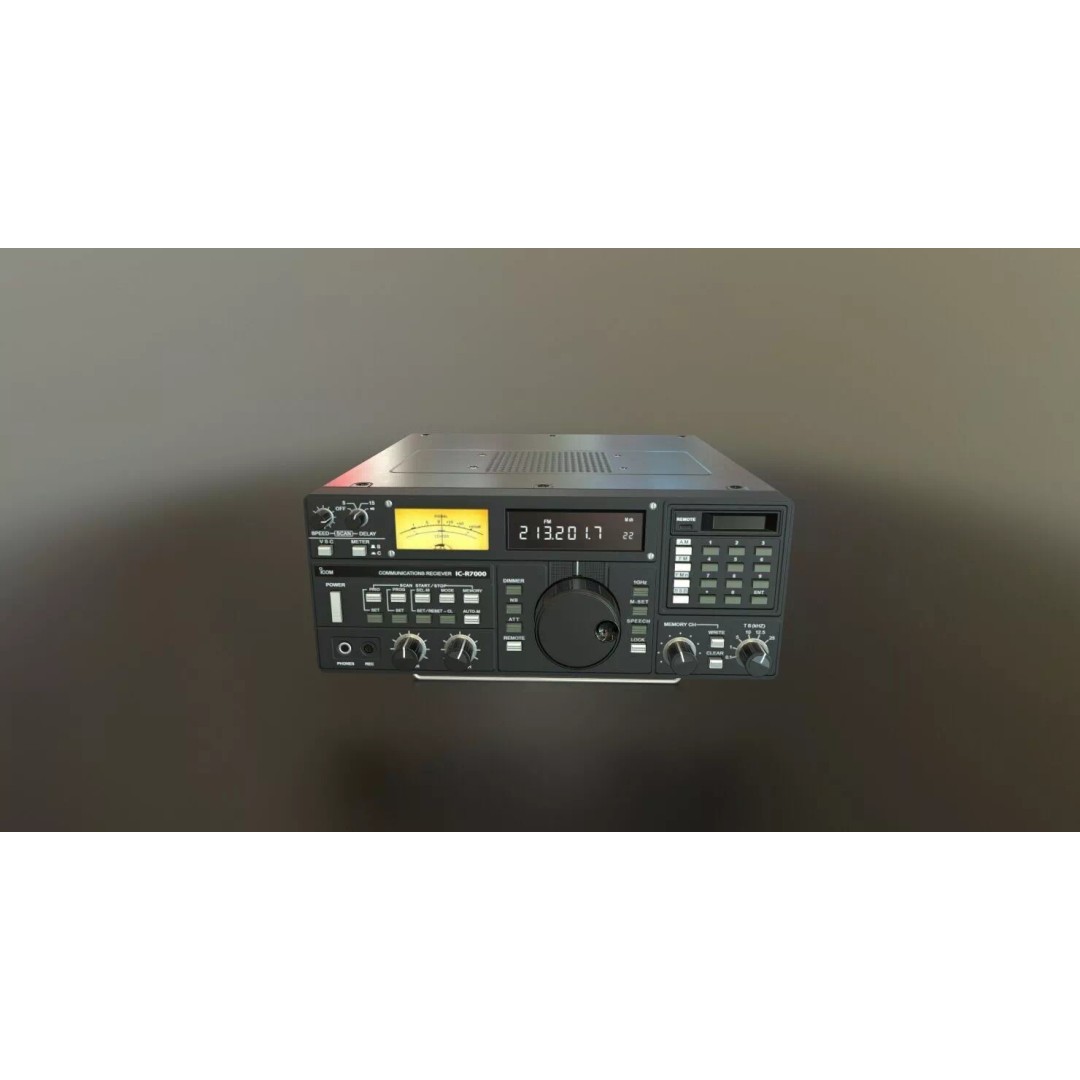 Icom R7000 Receiver 3D Model – Low Poly Game Ready, FBX - View 13