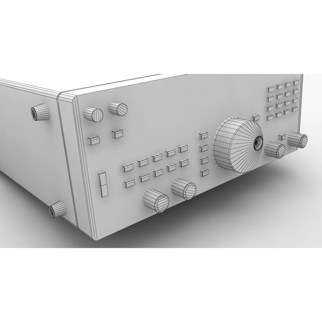 Icom R7000 Receiver 3D Model – Low Poly Game Ready, FBX - View 16