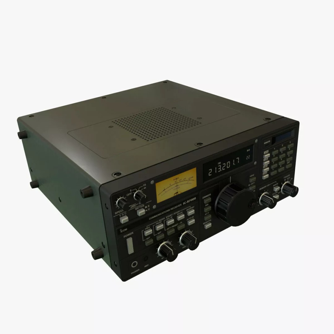 Icom R7000 Receiver 3D Model – Low Poly Game Ready, FBX - View 2