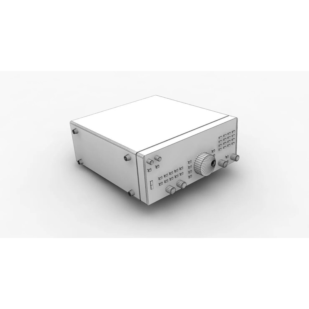 Icom R7000 Receiver 3D Model – Low Poly Game Ready, FBX - View 20